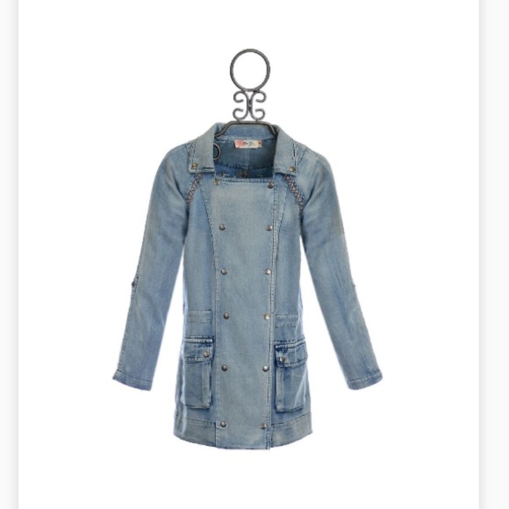 Miss Me Aztec Denim Coat